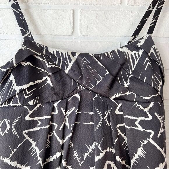NWT Vtg 90s Y2K Cynthia Steffe pure Silk Geometric Print Babydoll Dress 6 - Picture 5 of 14